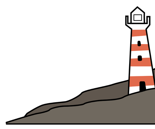 rock and lighthouse